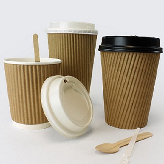 Ripple Paper Cups with Lids
